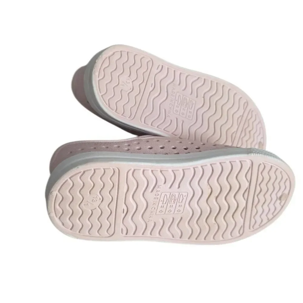 Lily & Dan Girl's Size 13/1 Pink Glitter Perforated Water Shoes